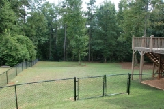 4255_black vinyl chain link fence & double gate
