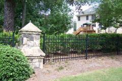 Alum Staggered Spear-Top Fence #1