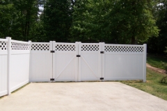PVC Privacy Fence with Lattice Top #1