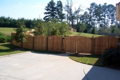 Sawn Arched Privacy Fence with French Gothic Posts #6-min
